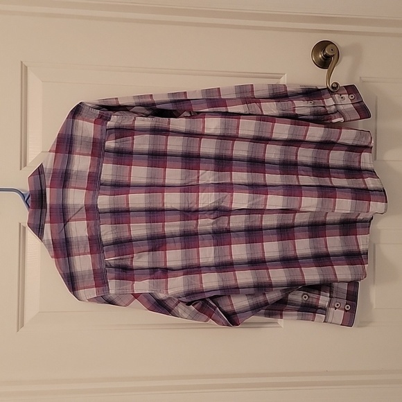 Tommy Bahama Size S Purple Plaid Button Down Long Sleeve Shirt. NWOT - Picture 4 of 7